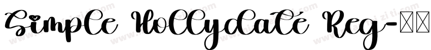 Simple Hollydate Reg字体转换